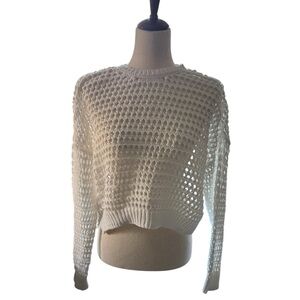 Women's White Knit Sweater RSG S-L